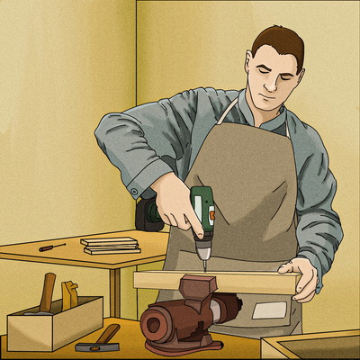 Atelier de menuiserie agencement en prison